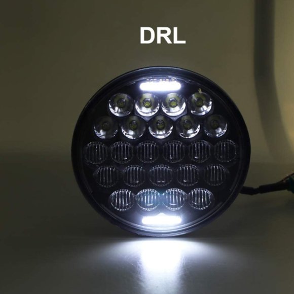 5-3/4" Motorcycle Super Wide LED Headlight Projector DOT Approved - Picture 4 of 5